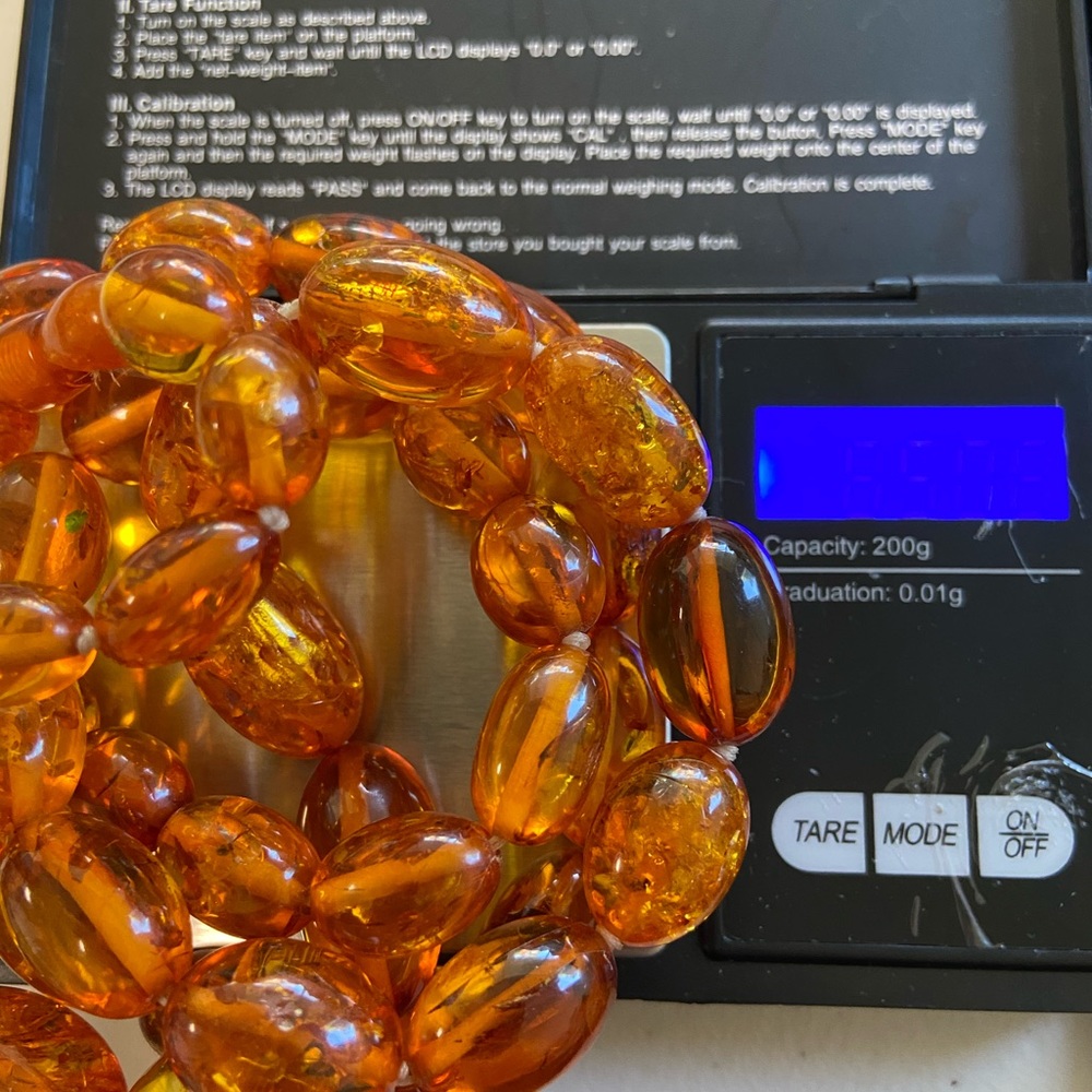 Vintage Natural Baltic amber bead necklace - Picture 7 of 12
